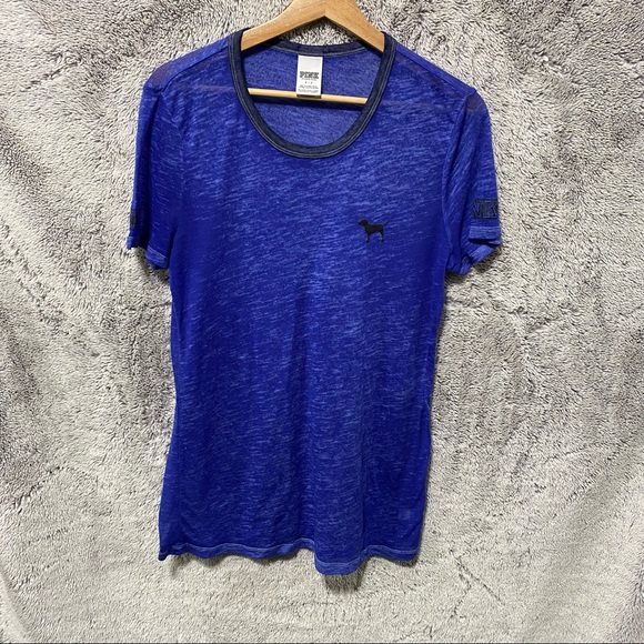 Pink Victoria's Secret Sheer Short Sleeve (Long) - Picture 1 of 6